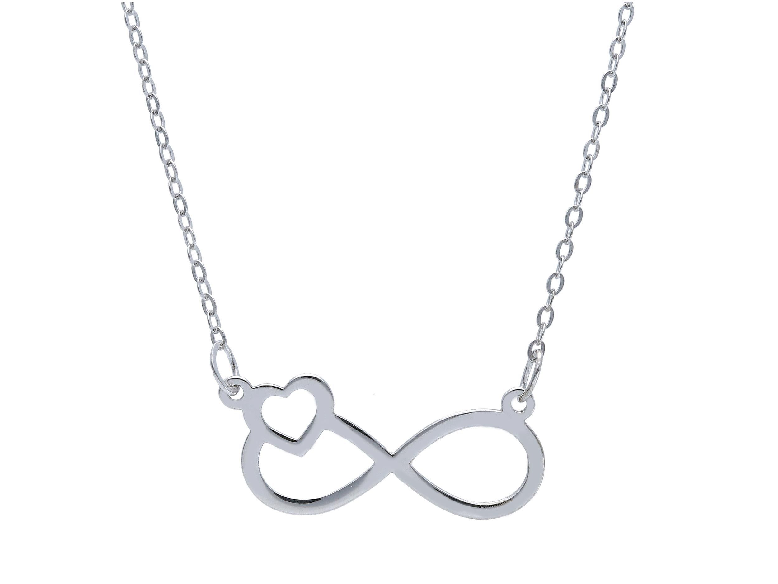White gold necklace with the infinity symbol k9 (code S249368)
